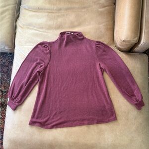 Lush Dark Pink Mockneck Sweater Women’s Size Large